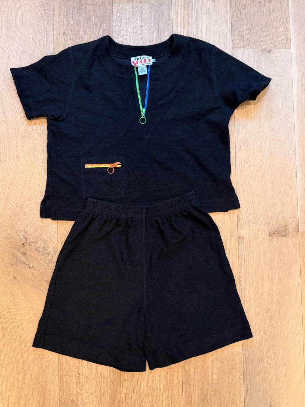 Vintage Richard Sport 2 Piece Set Color Zip Detail Medium 80s Set
